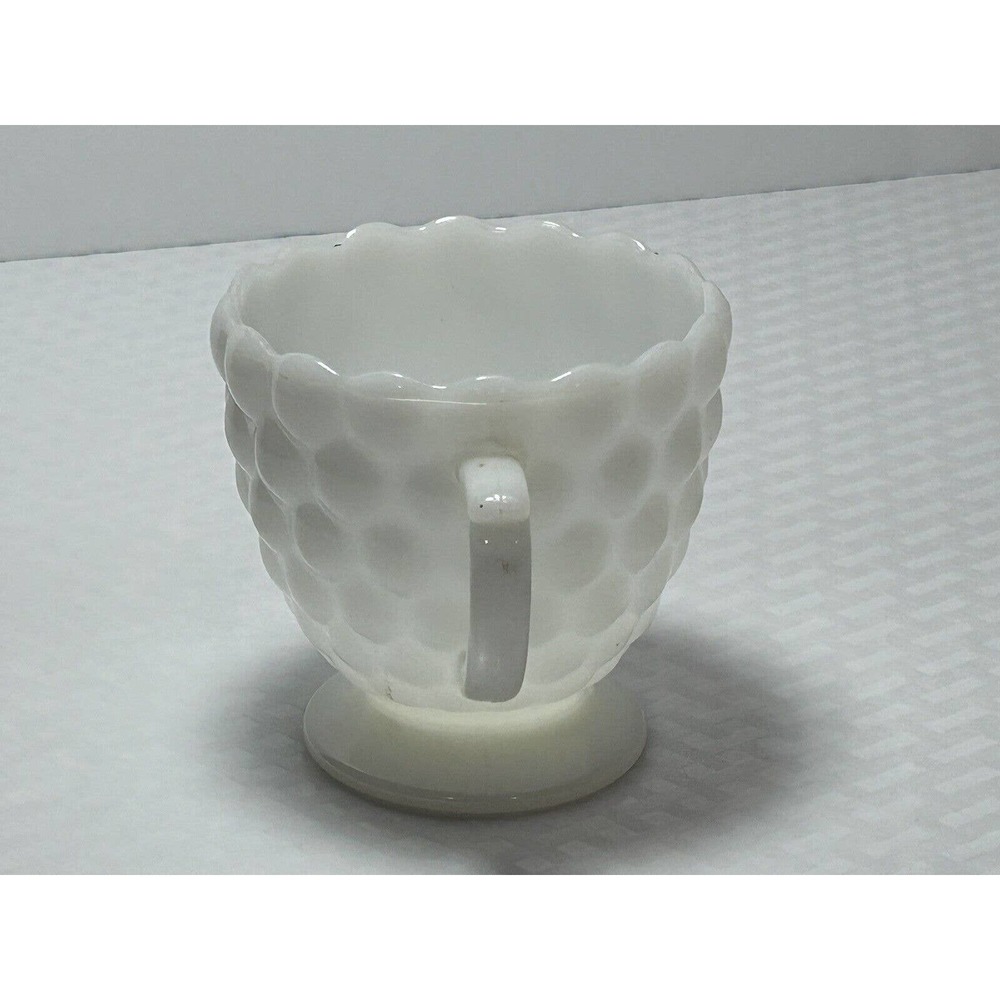 Vintage Anchor Hocking Hobnail Milk Glass Sugar Bowl - Picture 3 of 10